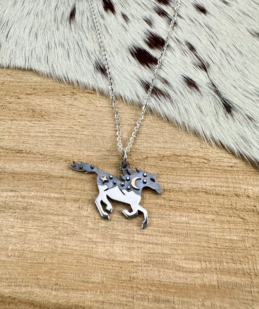 Celestial Horse Pendant Necklace