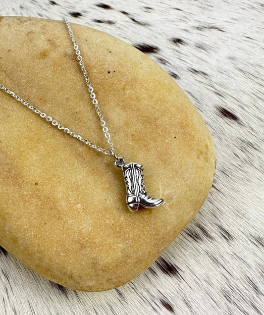 Dainty Boot Pendant Necklace